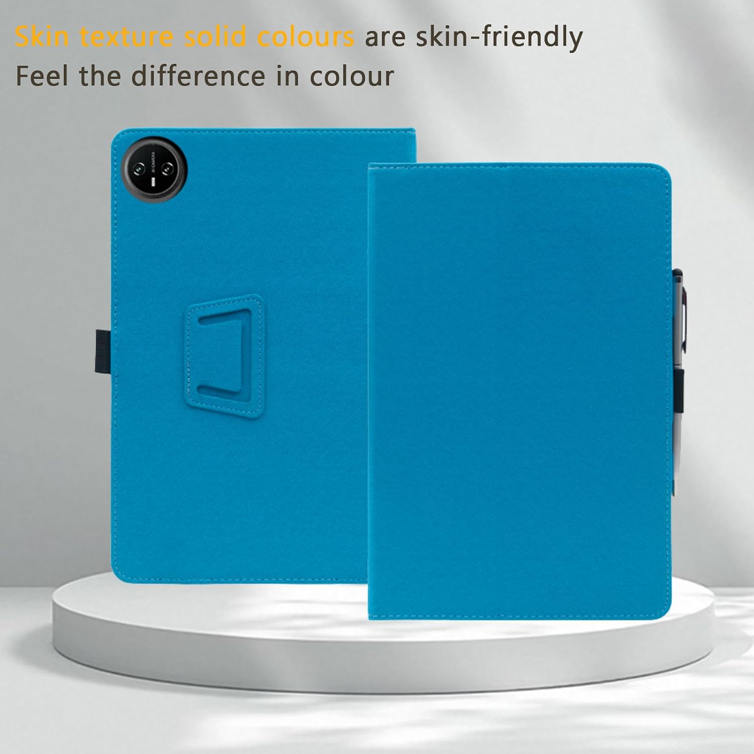Detalle de XLTTONG Tablet Case with Hand Strap for Doogee Tab A9/A9 Pro 10.1" – Peacock Blue