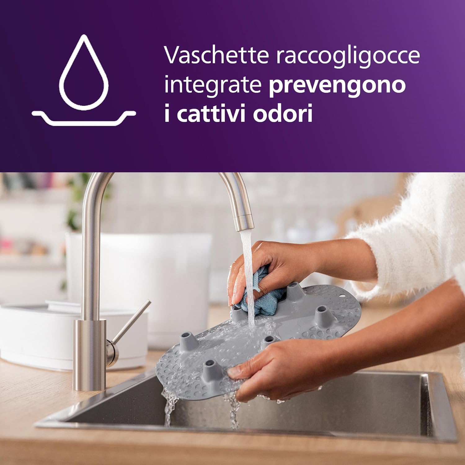 Detalle de Philips Avent SCF291/00 sterilizzatore elettrico a vapore per biberon fino a 6 pezzi (design modulare)