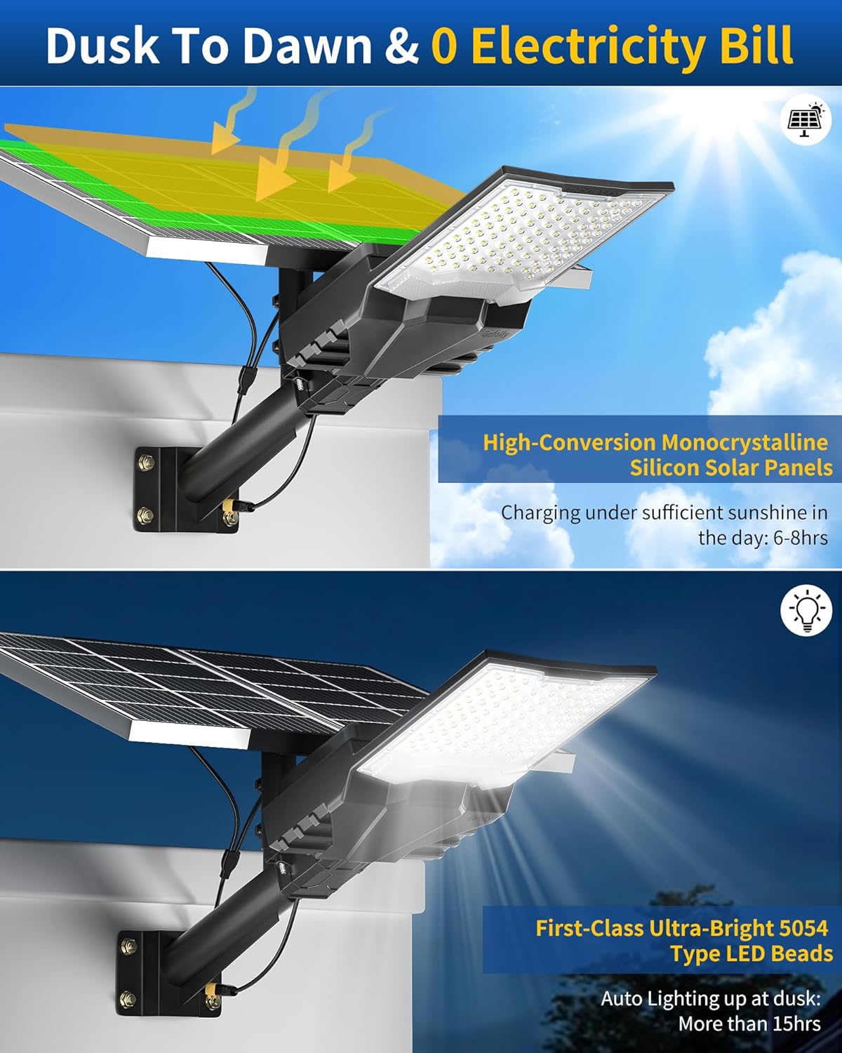 Thumbnail 1 de Gefolly SL-18000W Lampione Solare LED