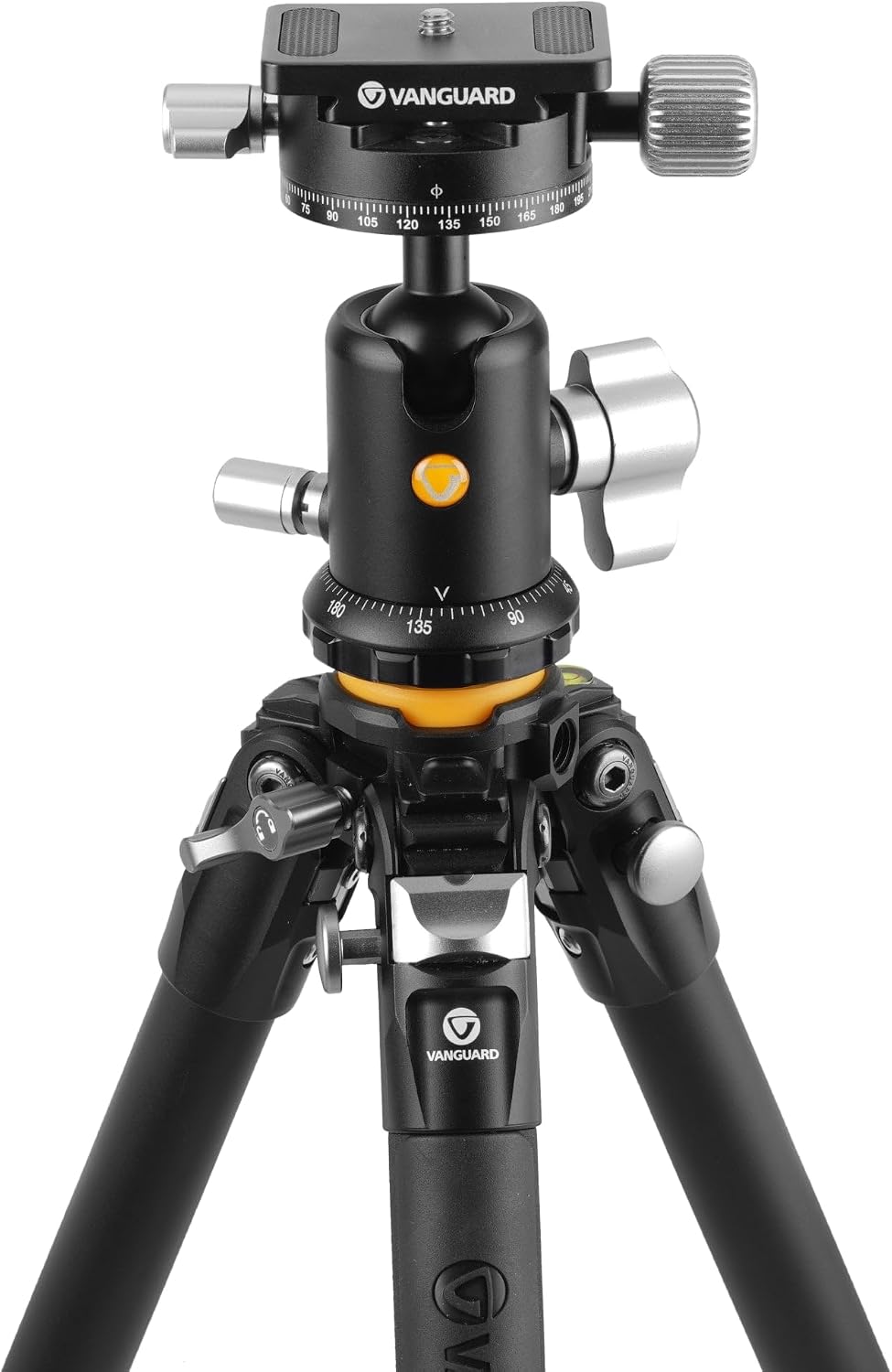 Detalle de VANGUARD VEO 5 234AB110S Aluminiumstativ mit Kugelkopf und Doppelachsensystem (10 kg Traglast)