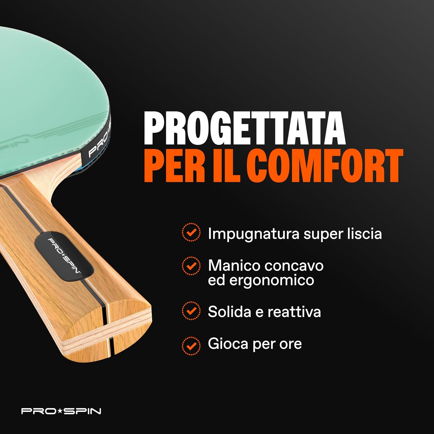 Thumbnail 3 de PRO-SPIN Racchetta Ping Pong Carbonio 7 strati