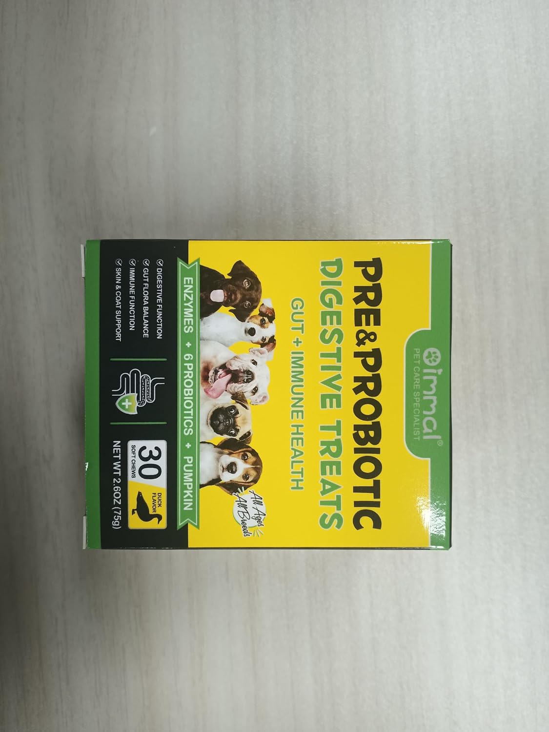 Detalle de Probiotische Kausnacks für Hunde – Verdauung, Haut & Immunität, 120 Stück (Entenaroma) – 300 g