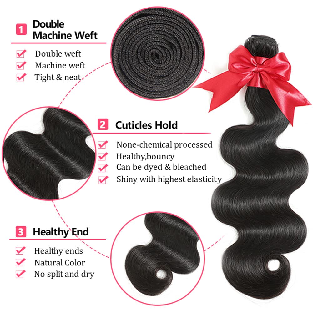 Thumbnail 2 de 12A Body Wave Bundles with Closure
