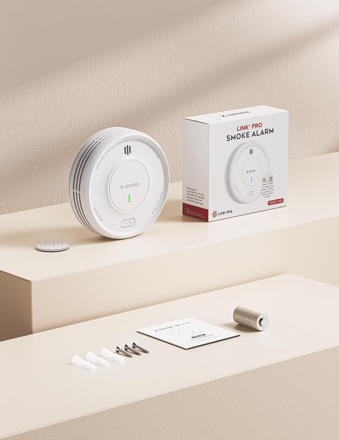 Thumbnail 2 de X-Sense XS0D-MR Smart Smoke Alarm (with magnetic mount) for home, wireless interlinked, 1-pack