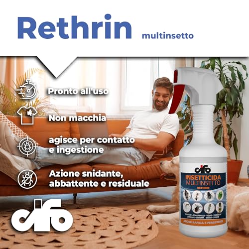 Detalle de CIFO Rethrin Multinsetto 500 ml – Insetticida multi‑insetto per casa, senza gas propellenti