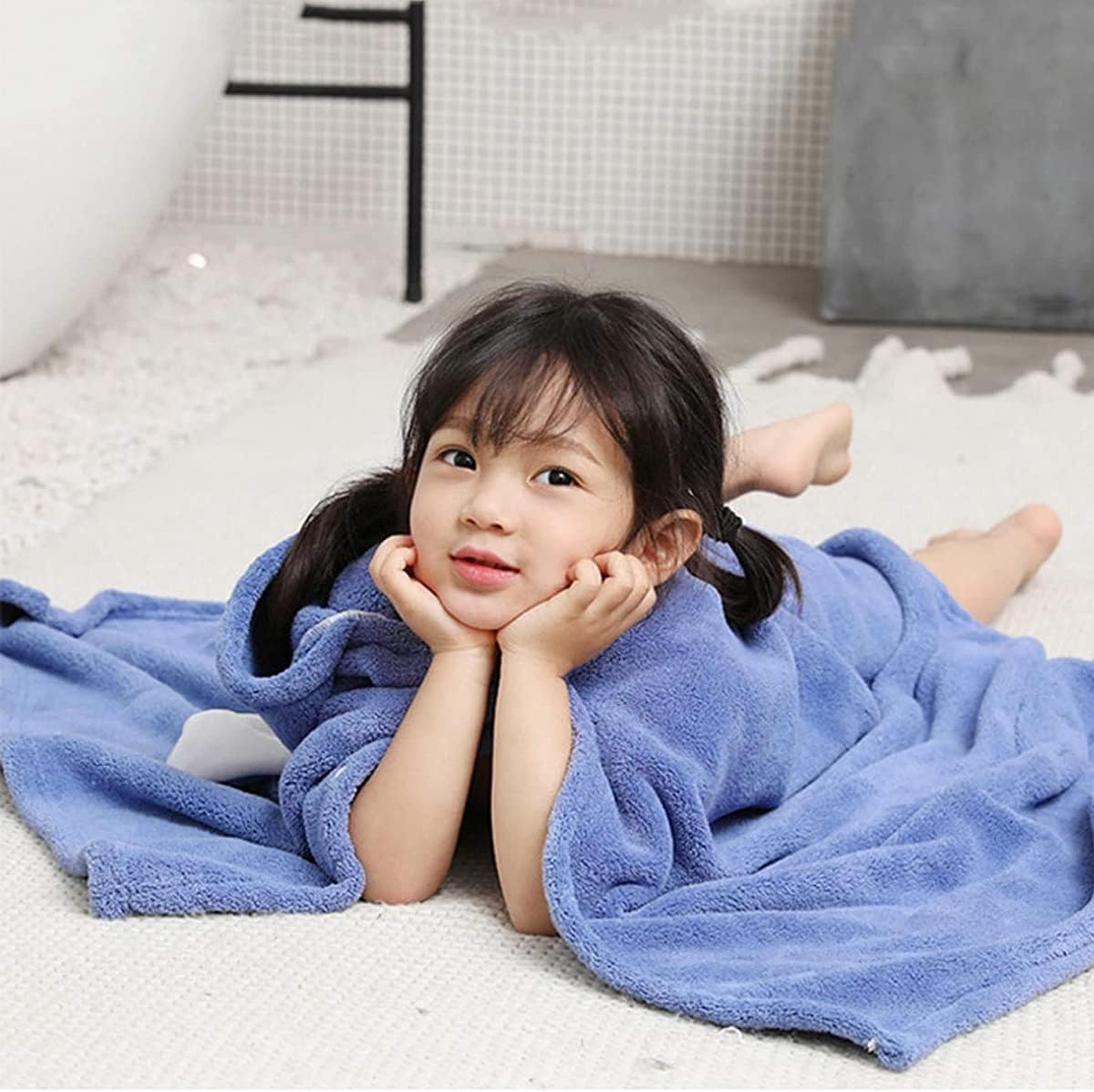 Thumbnail 2 de Fayscingo Baby Hooded Bath Towel Swaddle Blanket (Extra Large) — coral fleece poncho towel for swimming and showers