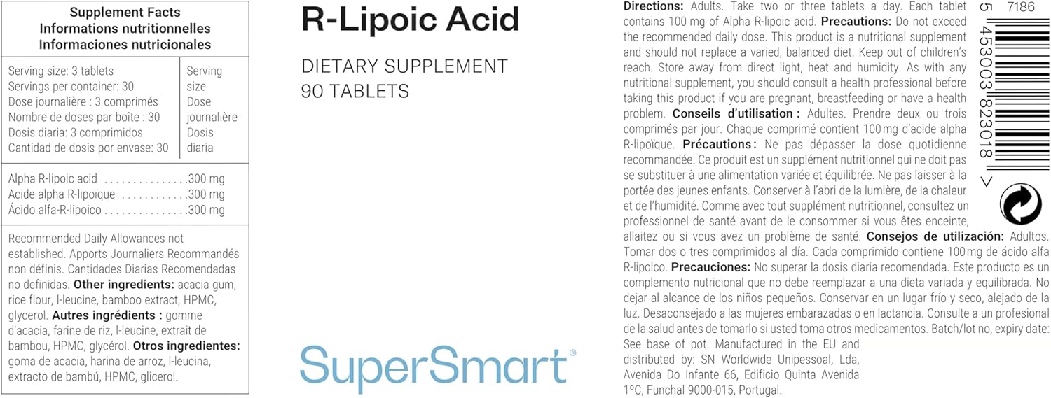 Thumbnail 1 de R-Lipoic Acid Forme R, antioxydant 100 %