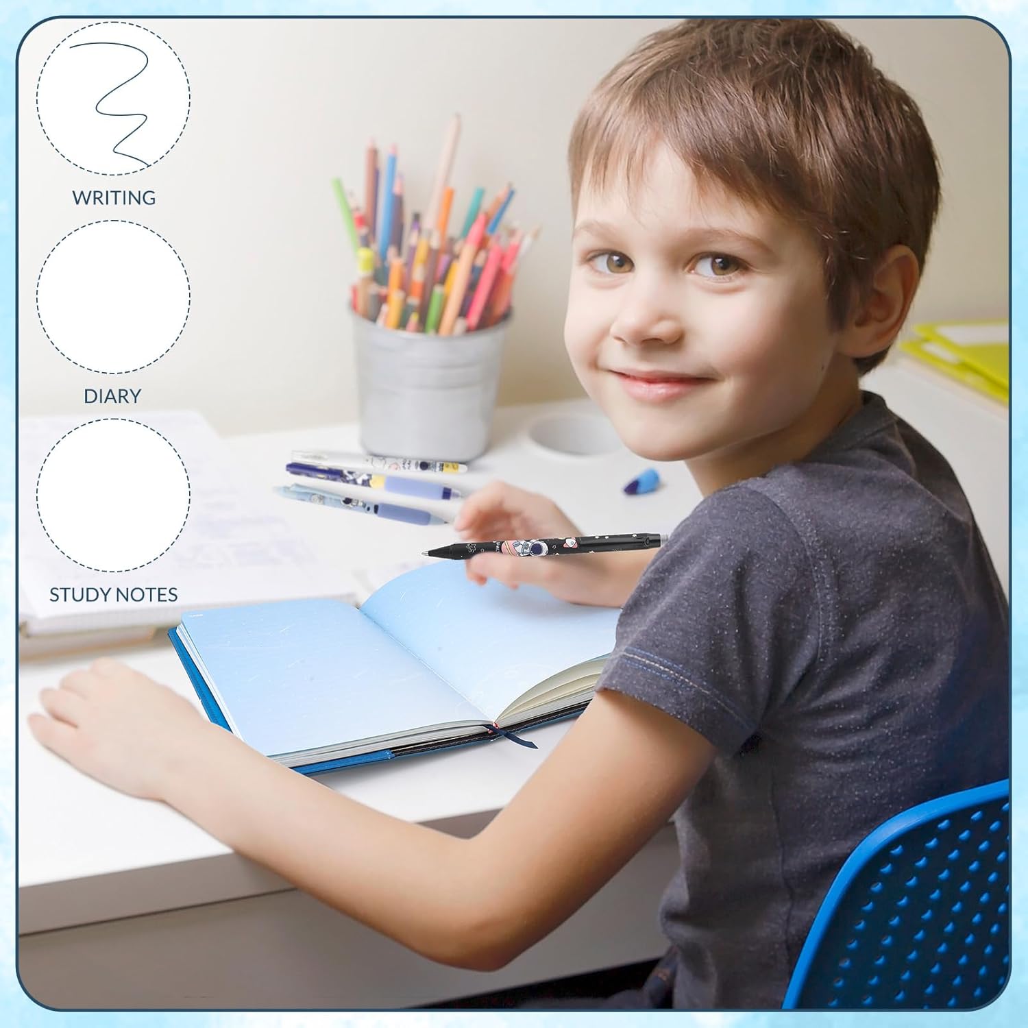 Thumbnail 6 de Candcamp Diary with Lock for Boys: Lockable Secret Journal with 4 Pens Set