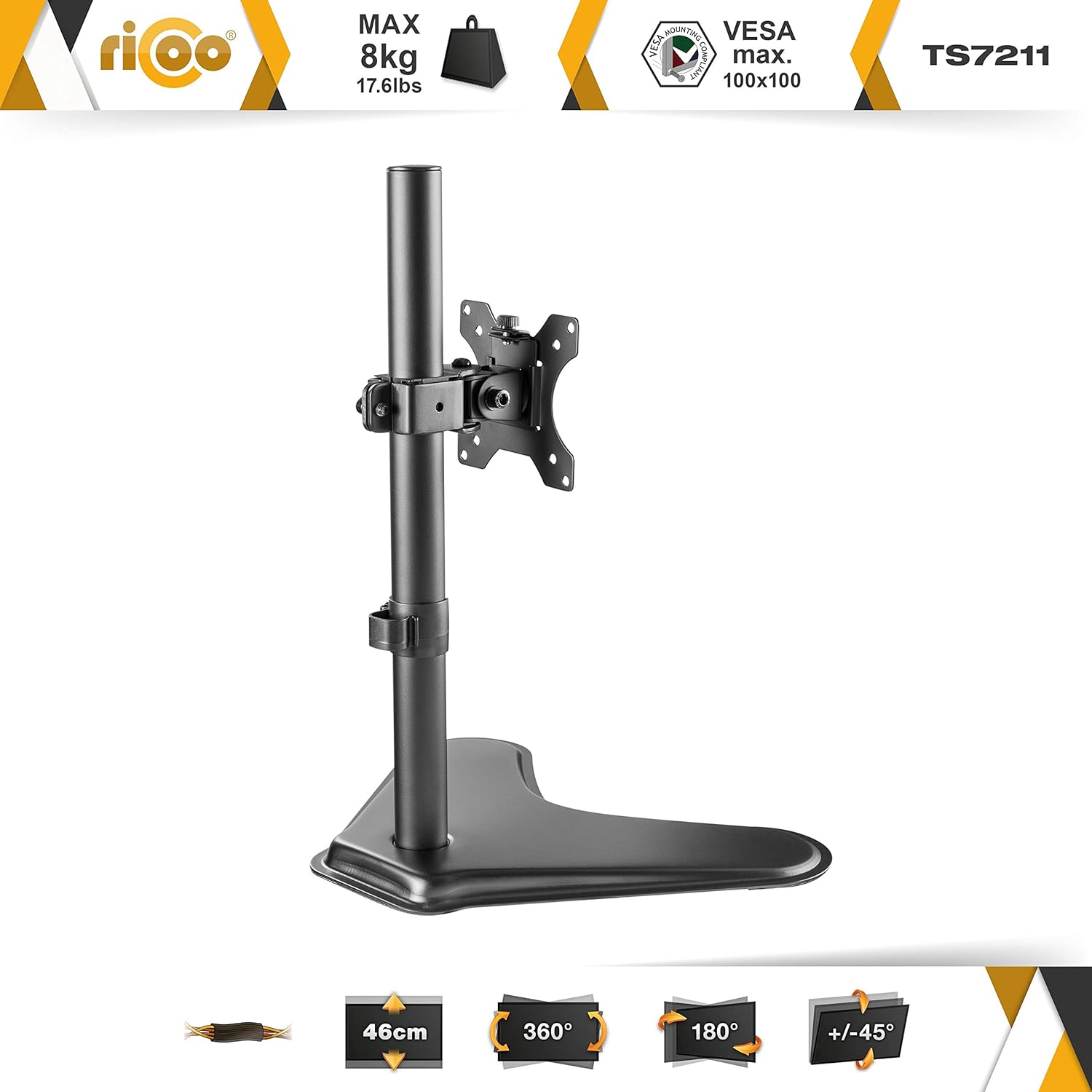 Detalle 2 de RICOO TS7211 supporto monitor 13-32" 🖥