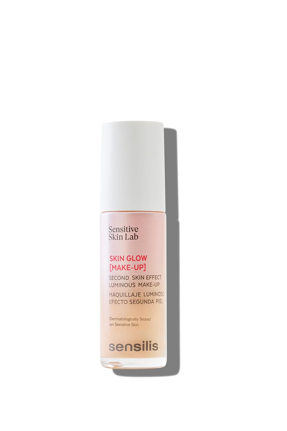 Detalle de Sensilis Skin Glow Make-Up – Antioxidative Foundation mit Vitamin C & Hyaluronsäure, Farbton Beige (02), 30 ml