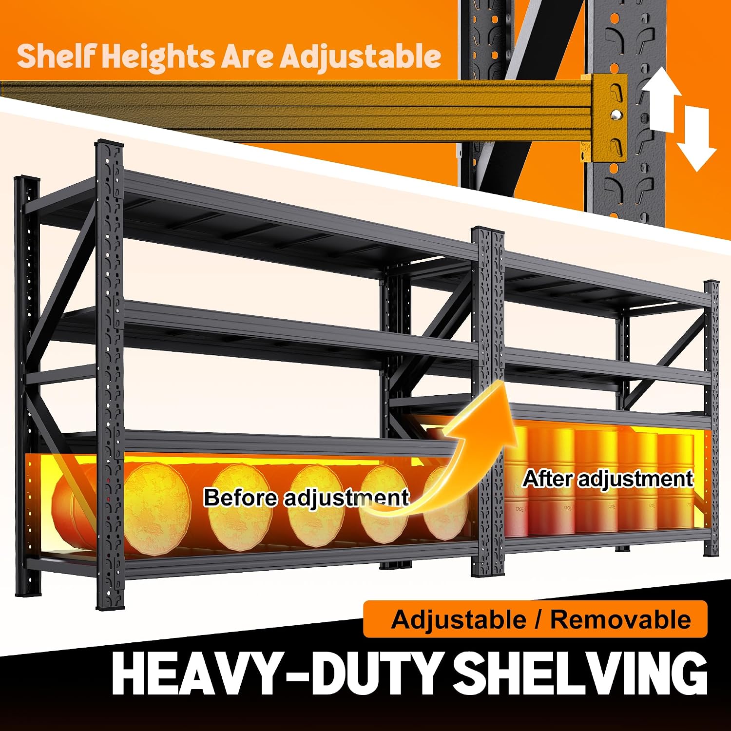 Thumbnail 6 de DIDSIS Metal Storage Shelving, 79" W