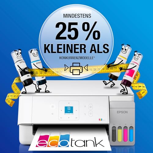 Detalle 2 de Epson EcoTank ET-2926 – Kompakt, zuverlässig und sparsam bei vielbeschäftigten Haushalten
