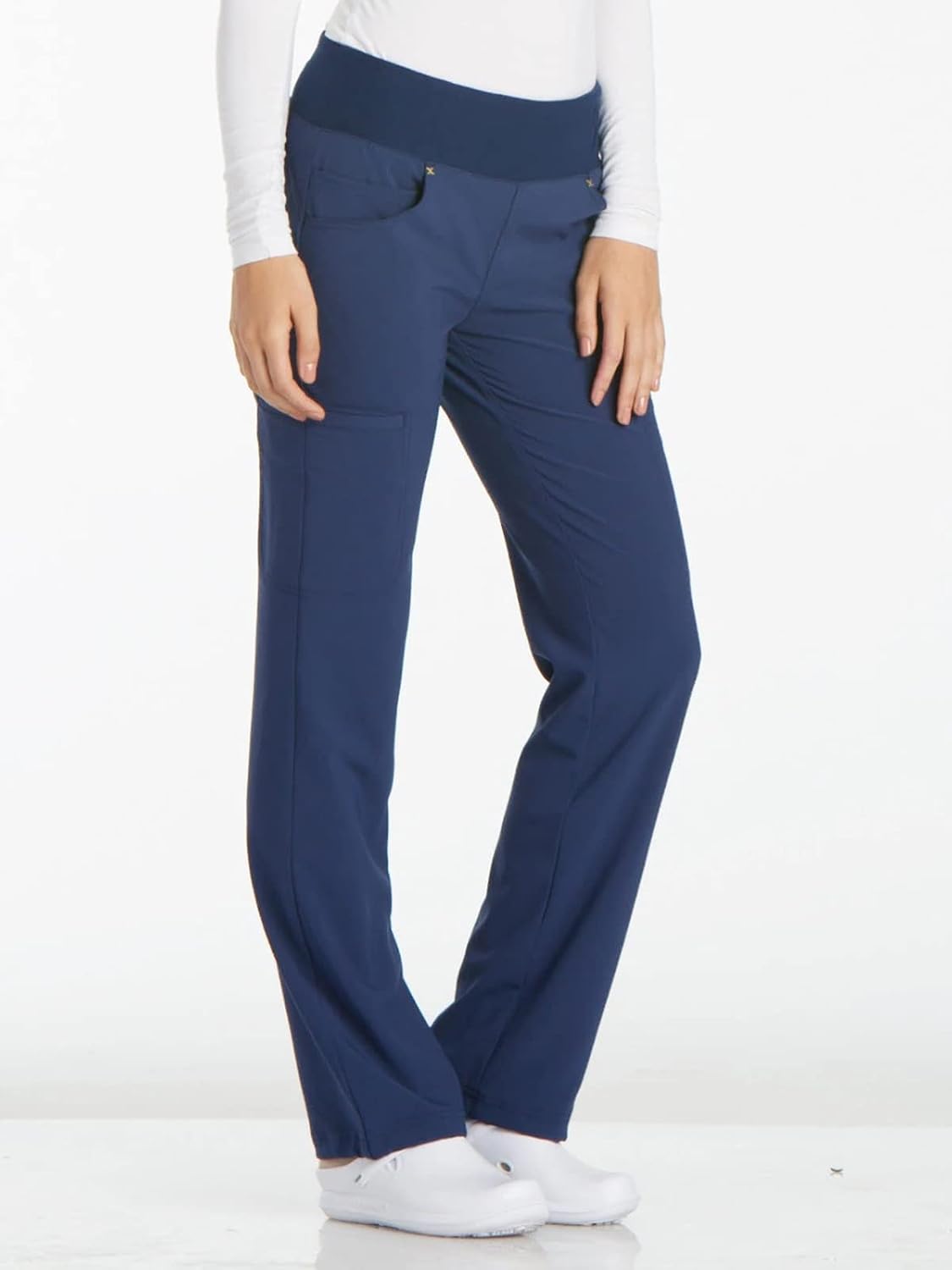 Detalle de Cherokee CK002 Iflex Women's Scrub Pants, 6 Pockets, 360° Stretch