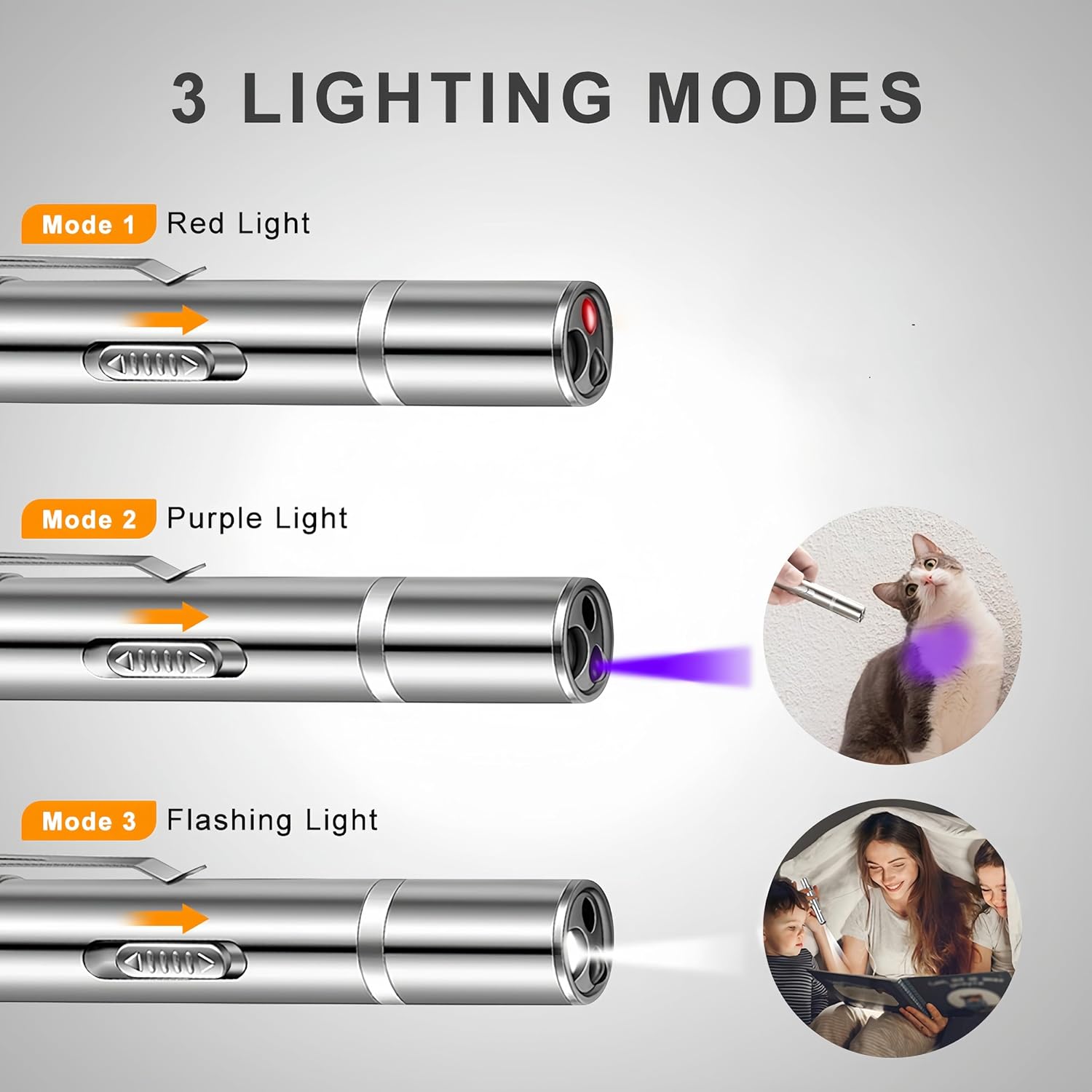 Thumbnail 4 de JARUFEE 7-in-1 Electric LED Interactive Cat Toy (2-Pack) – USB rechargeable indoor cat exercise & chase trainer