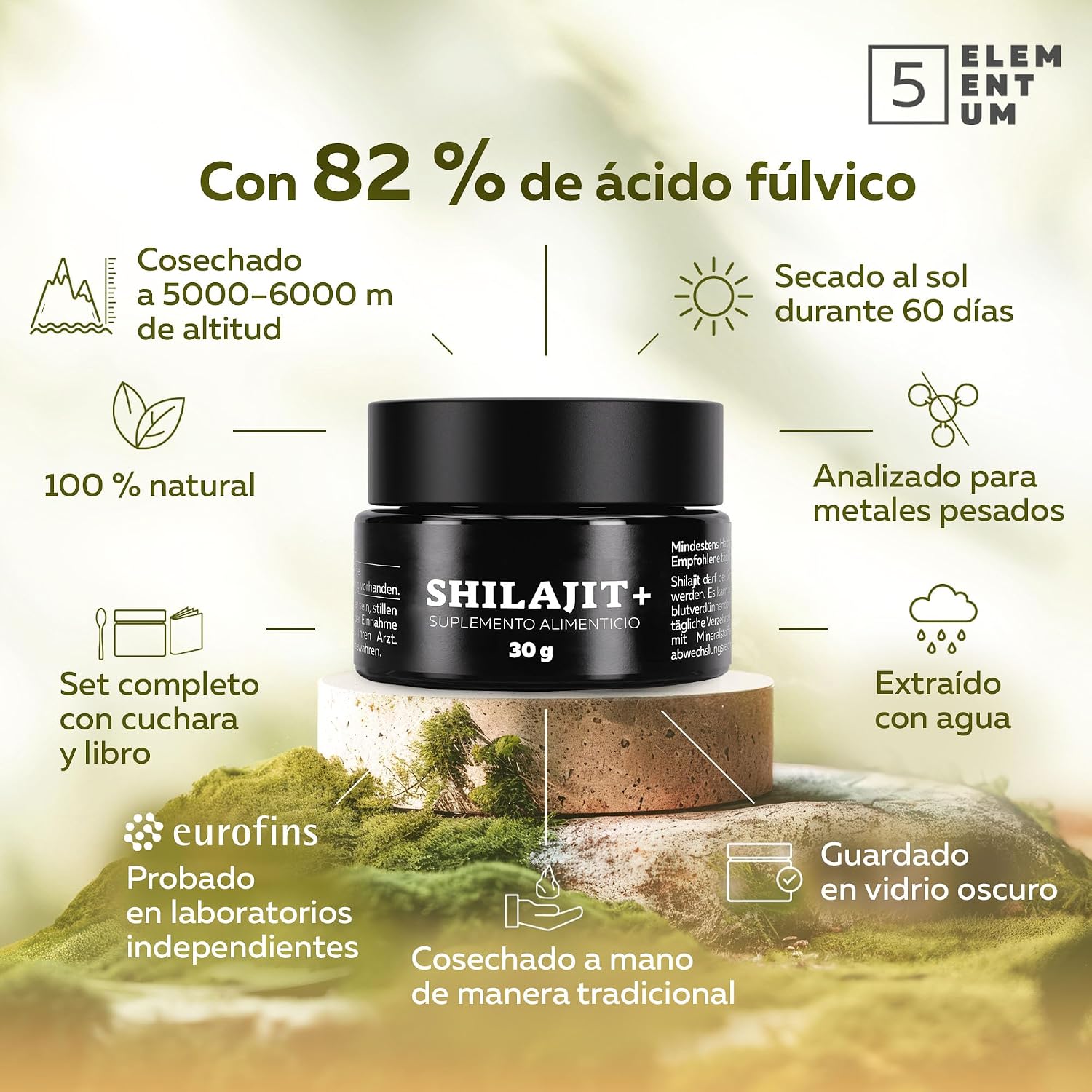 Detalle 2 de Shilajit Puro Himalaya 82% Ácido Fúlvico