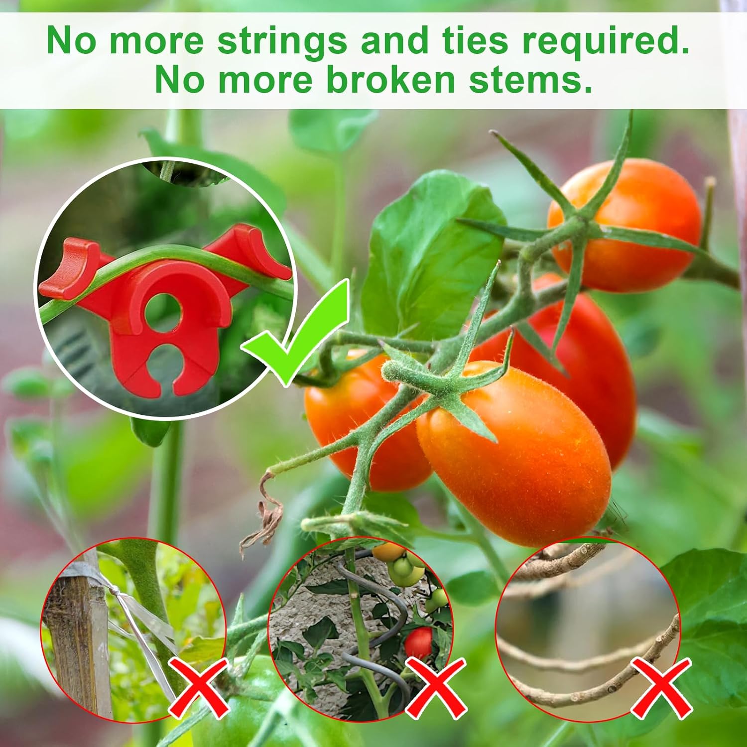 Thumbnail 5 de ZephyrCraft Pflanzenbieger-Clips (100 Stück) für 90° Low Stress Training – 30 große & 20 kleine in Rot & Grün