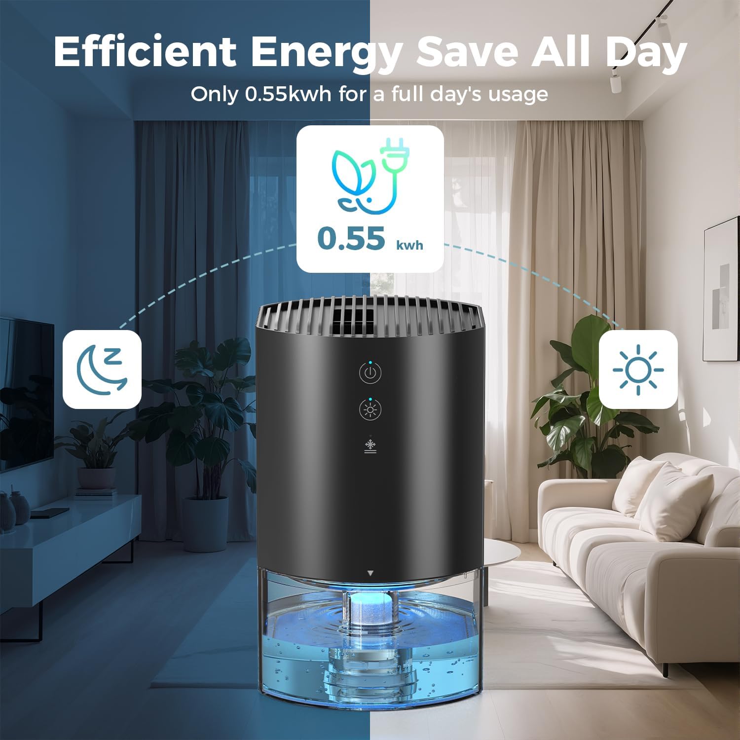 Thumbnail 6 de AROEVE Dehumidifier 990 ml compact quiet model 🏠