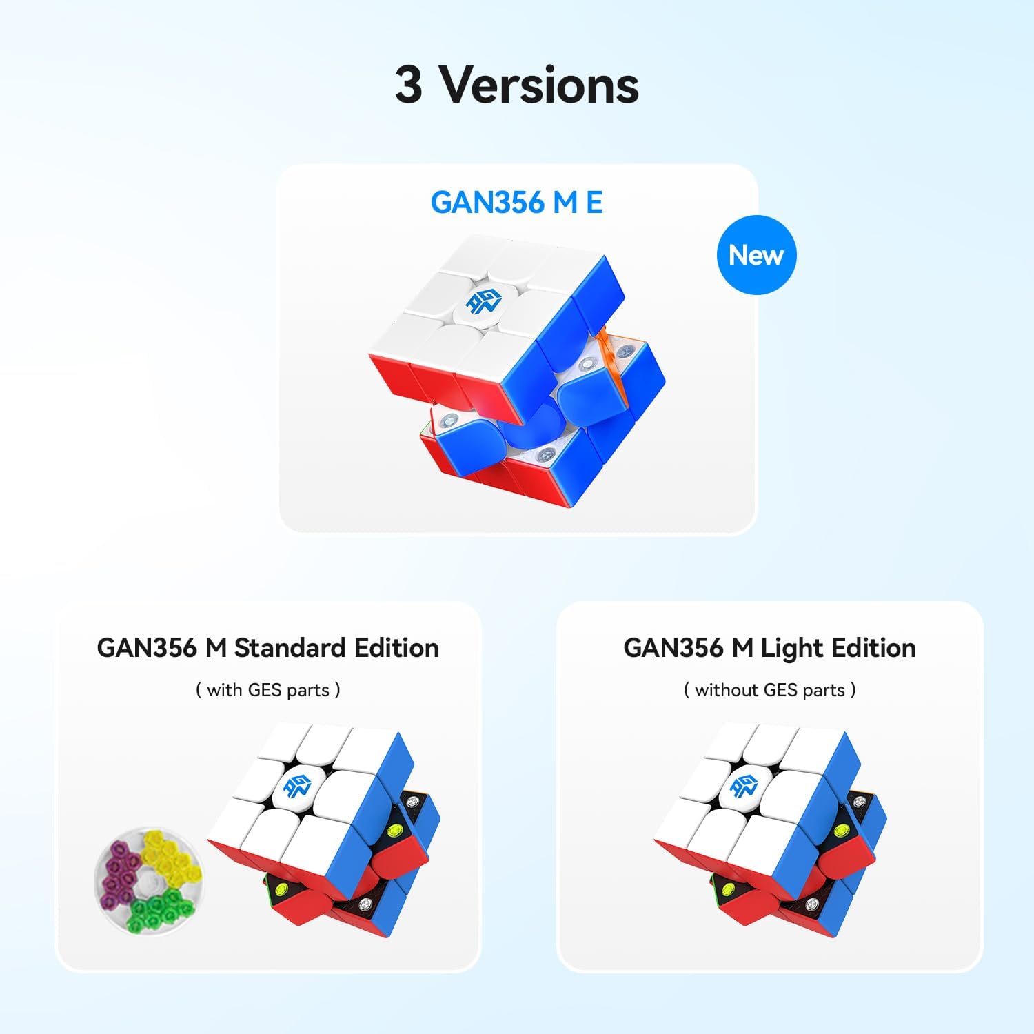 Thumbnail 6 de GAN 356 ME 3x3 Speed Cube 48 🧩