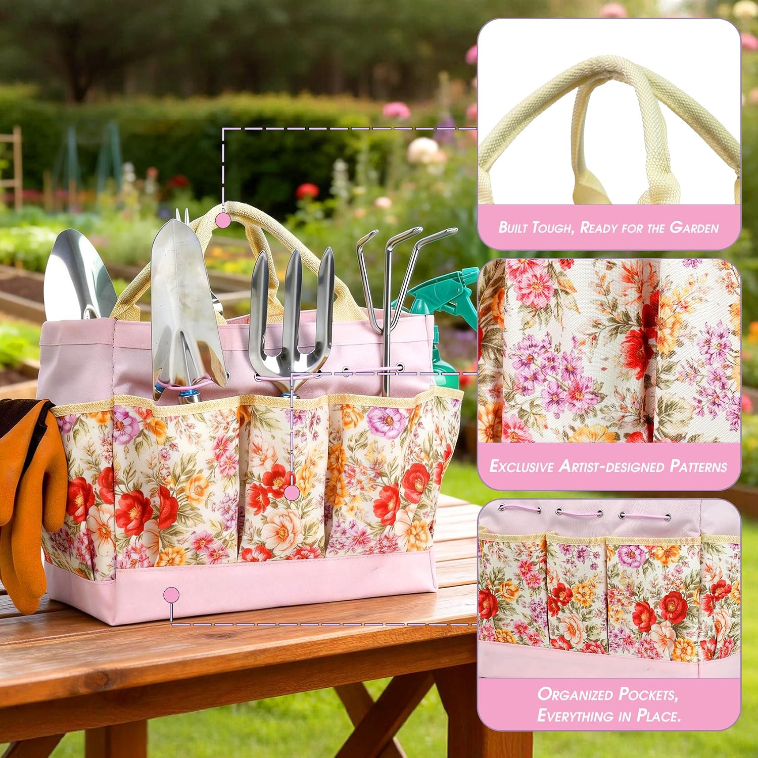 Thumbnail 4 de SLARMOR 10-Piece Garden Tools Set: Heavy Duty Stainless Hand Tools with Ergonomic Handles