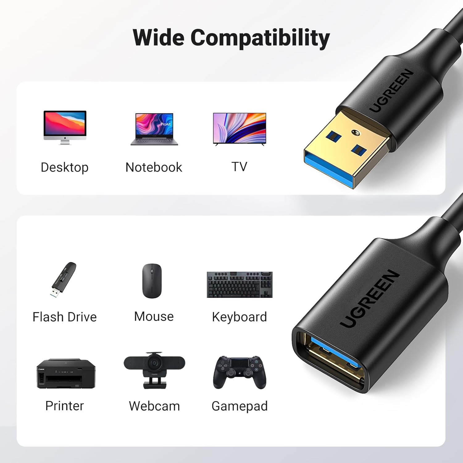 Thumbnail 2 de UGREEN USB 3.0 Extension Cable 5m