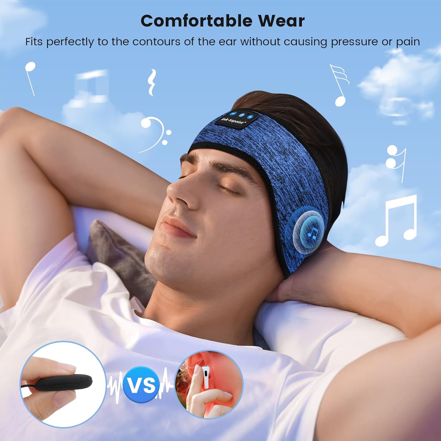Detalle de ink-topoint Sleep Headphones Bluetooth 5.4