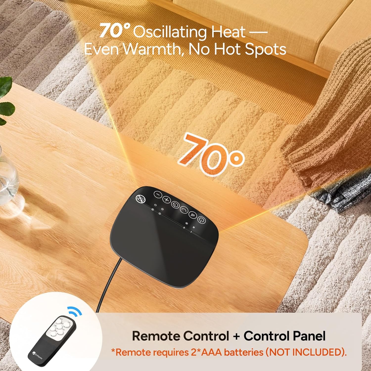 Thumbnail 1 de DR.PREPARE 1500W Small Space Heater with Thermostat