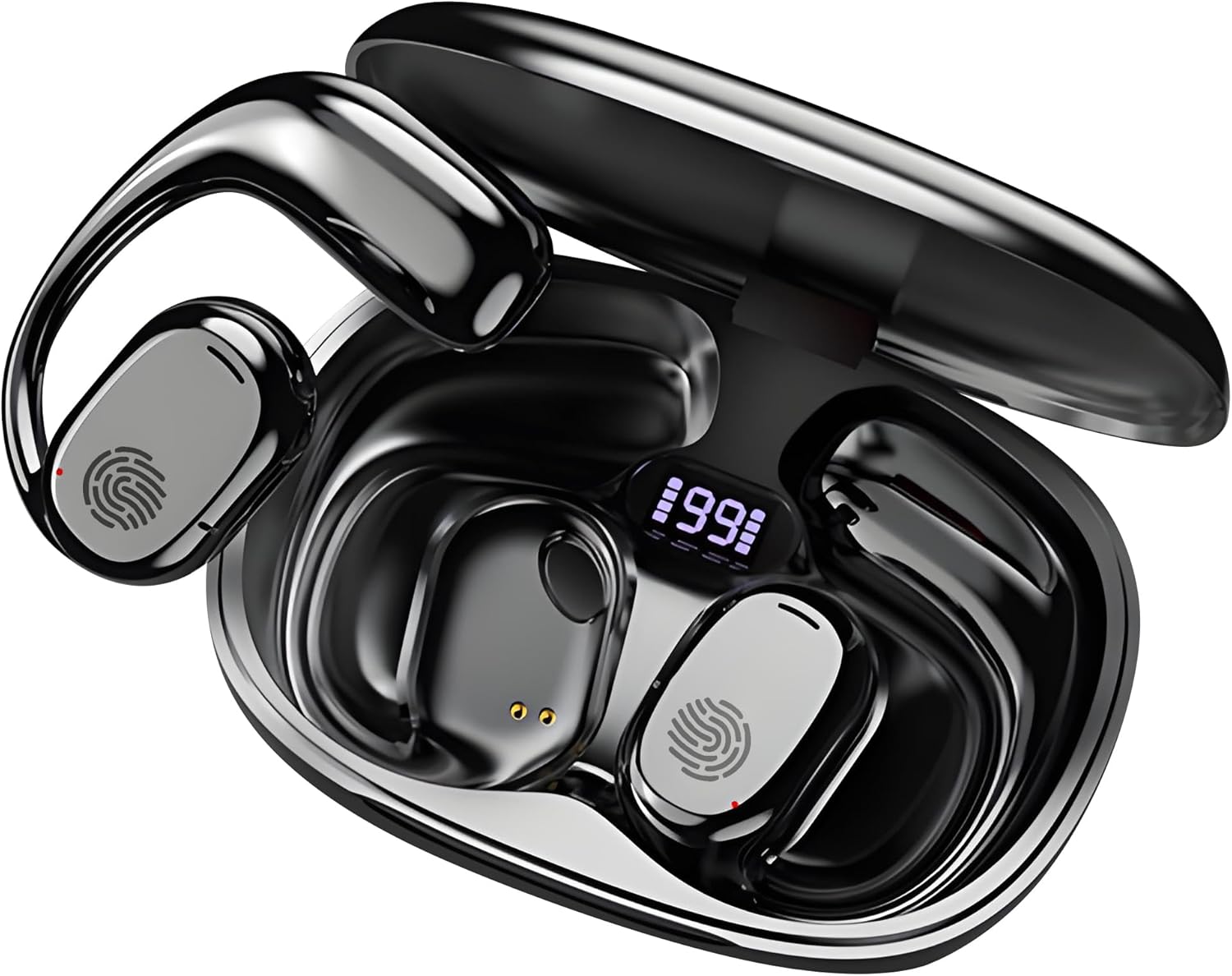 Detalle de YESUBELU Open Ear Wireless Headphones — Bluetooth 5.4, 36H Playtime, IPX5, Open-Ear Design for Running