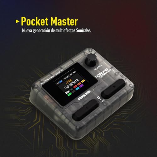 Detalle 2 de SONICAKE Pedal de guitarra multiefectos: 9 módulos, 100 presets y compatibilidad OTG