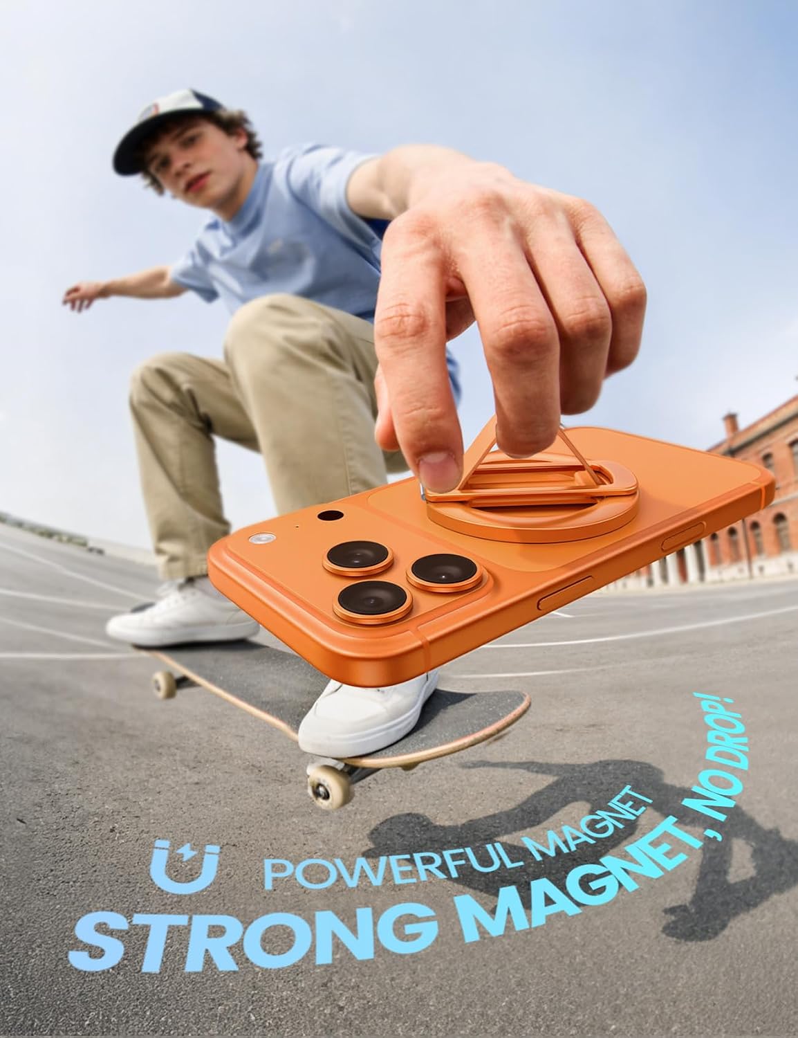 Thumbnail 4 de Lamicall Magnetic Phone Grip, Cosmic Orange