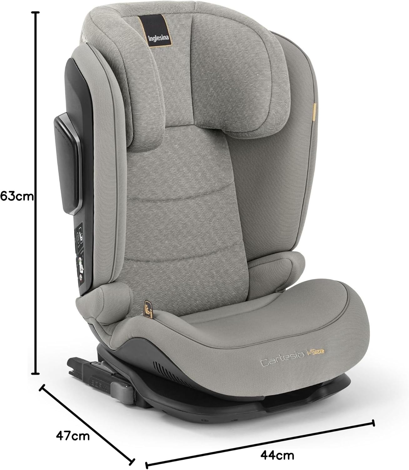 Thumbnail 6 de Inglesina Cartesio i-Size Seggiolino Auto - Isofix, da 3 a 12 anni, Moon Grey