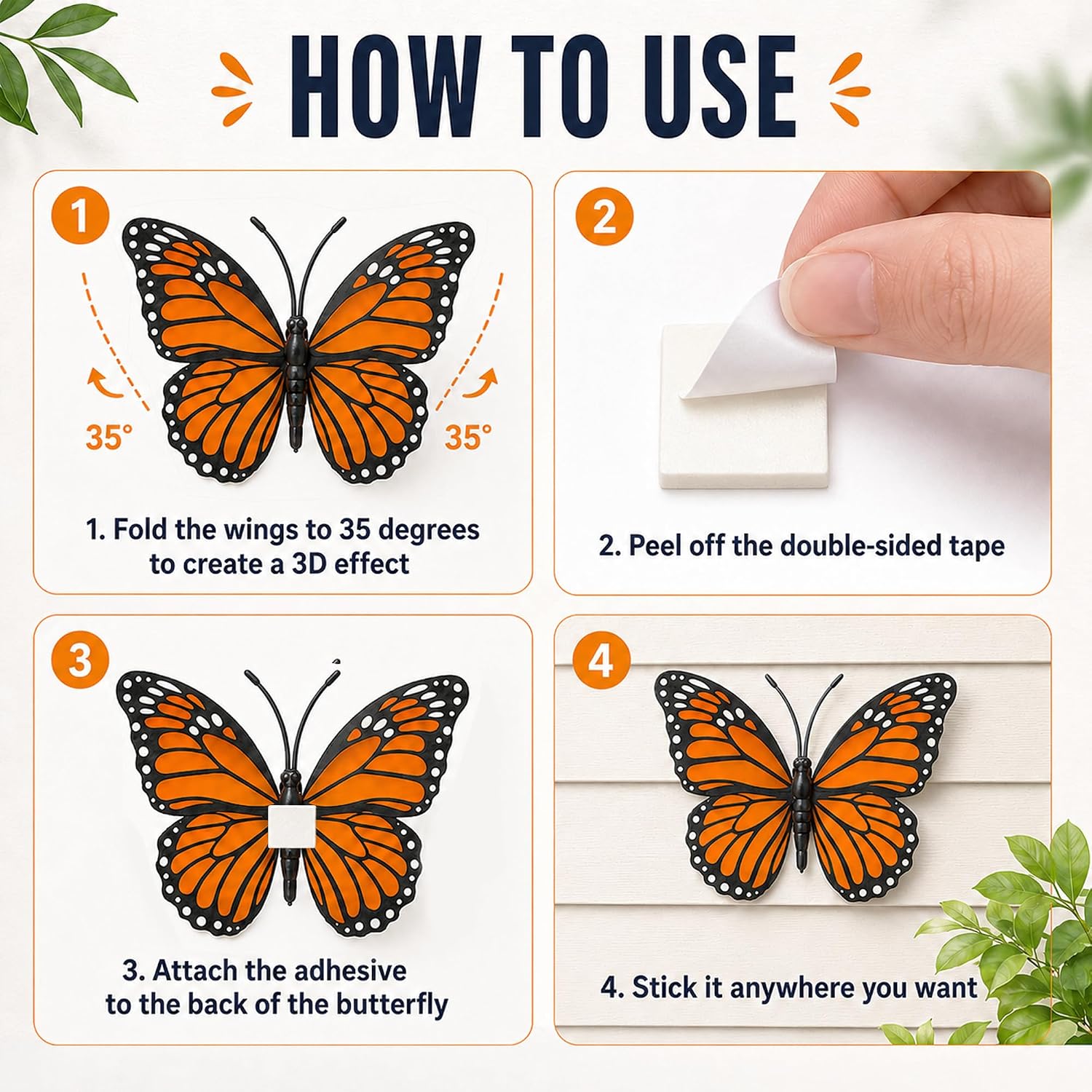 Thumbnail 3 de OHOME Monarch Butterfly Decor-OHOME-2026A1 3D Day of the Dead Decorations, 12-Piece Set