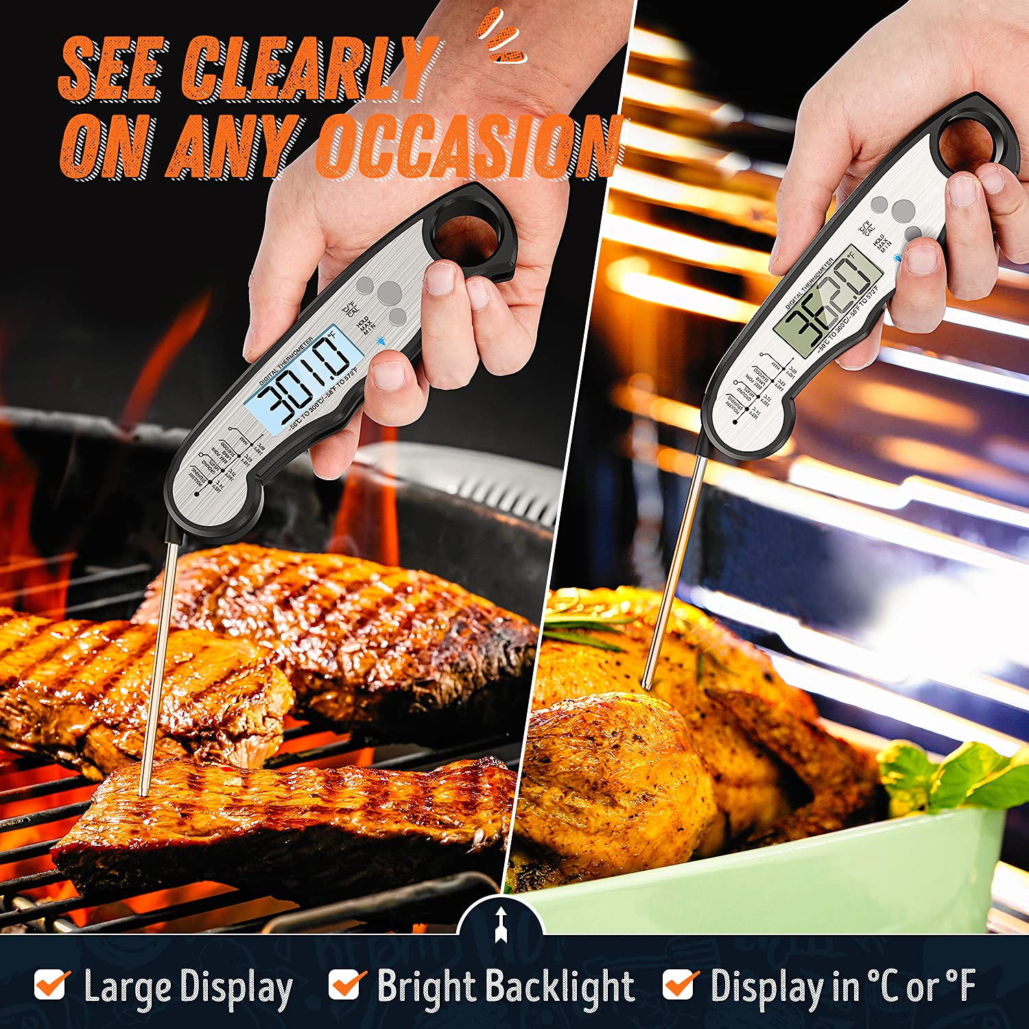 Detalle de Digital Meat Thermometer Instant Read