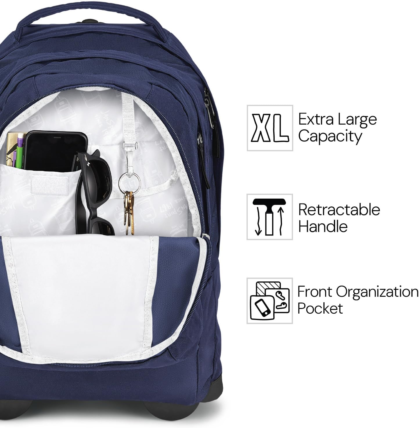 Detalle 2 de Jansport Driver 8, sac à dos marine ⚙