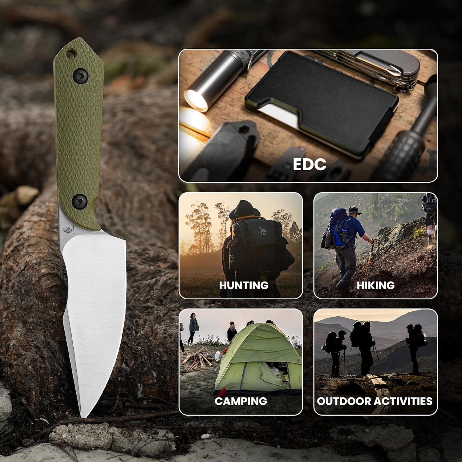 Thumbnail 6 de Kizer Fixed Blade Knife, D2 Steel