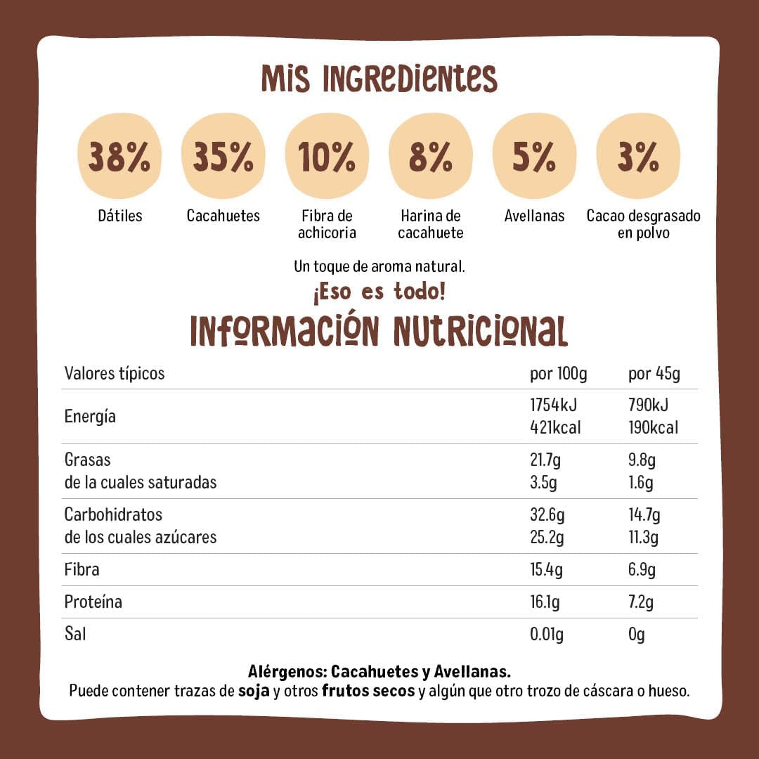 Detalle 2 de Nākd. Protein Cacao Avellana 🍫