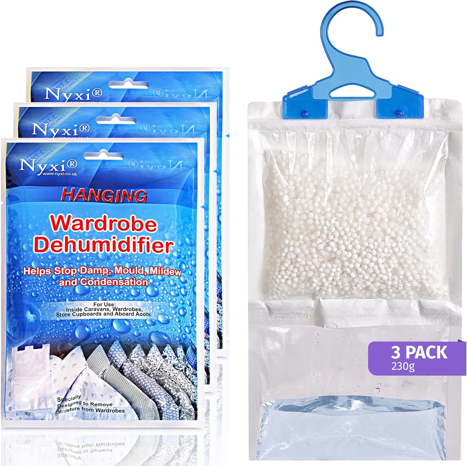 Detalle de Nyxi Hanging Wardrobe Dehumidifier Set 3