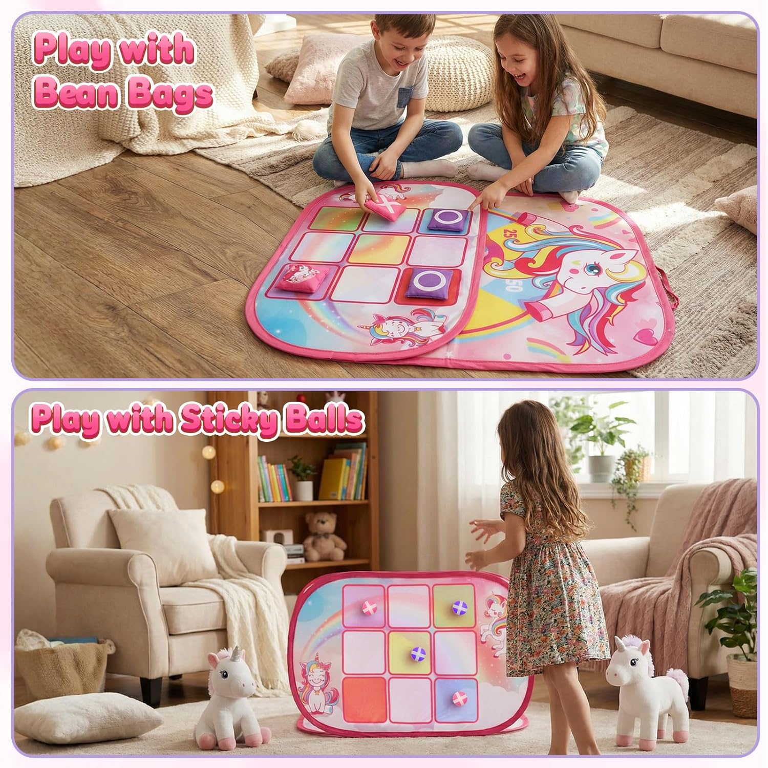 Detalle 2 de Bean Bag Toss Cornhole Set for Kids Age 3