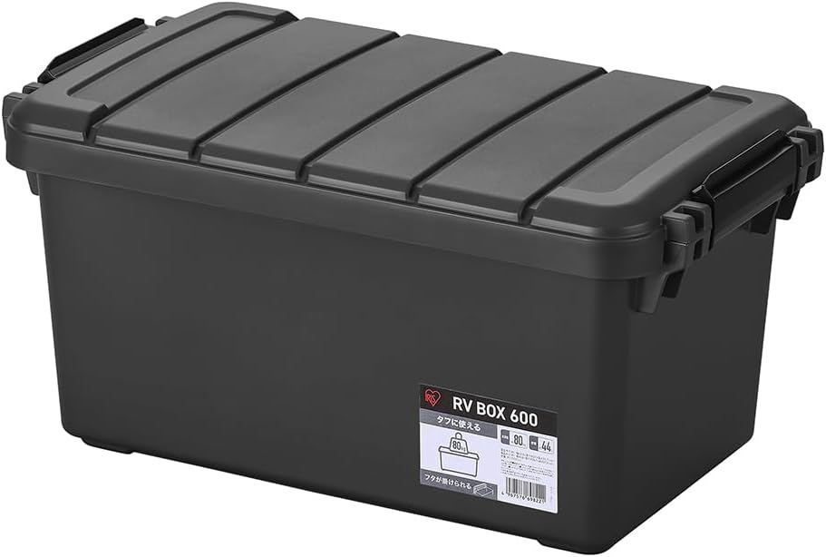 Detalle de アイリスオーヤマ RV600R 屋外収納ボックス 44L・積み重ね対応・南京錠取付穴付き