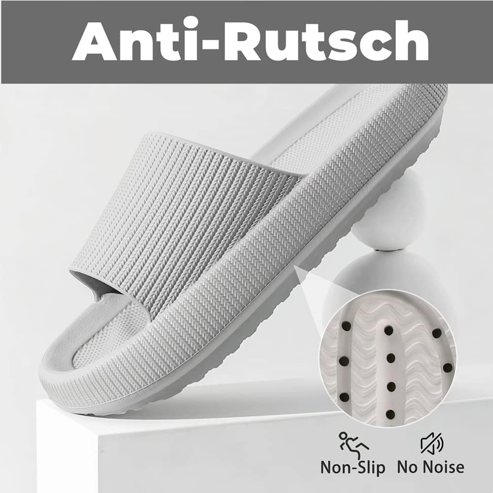 Detalle 2 de Sumvov Cozyslides Original Damen-Schlappen aus 100% EVA – rutschfest, weich & schnell trocknend