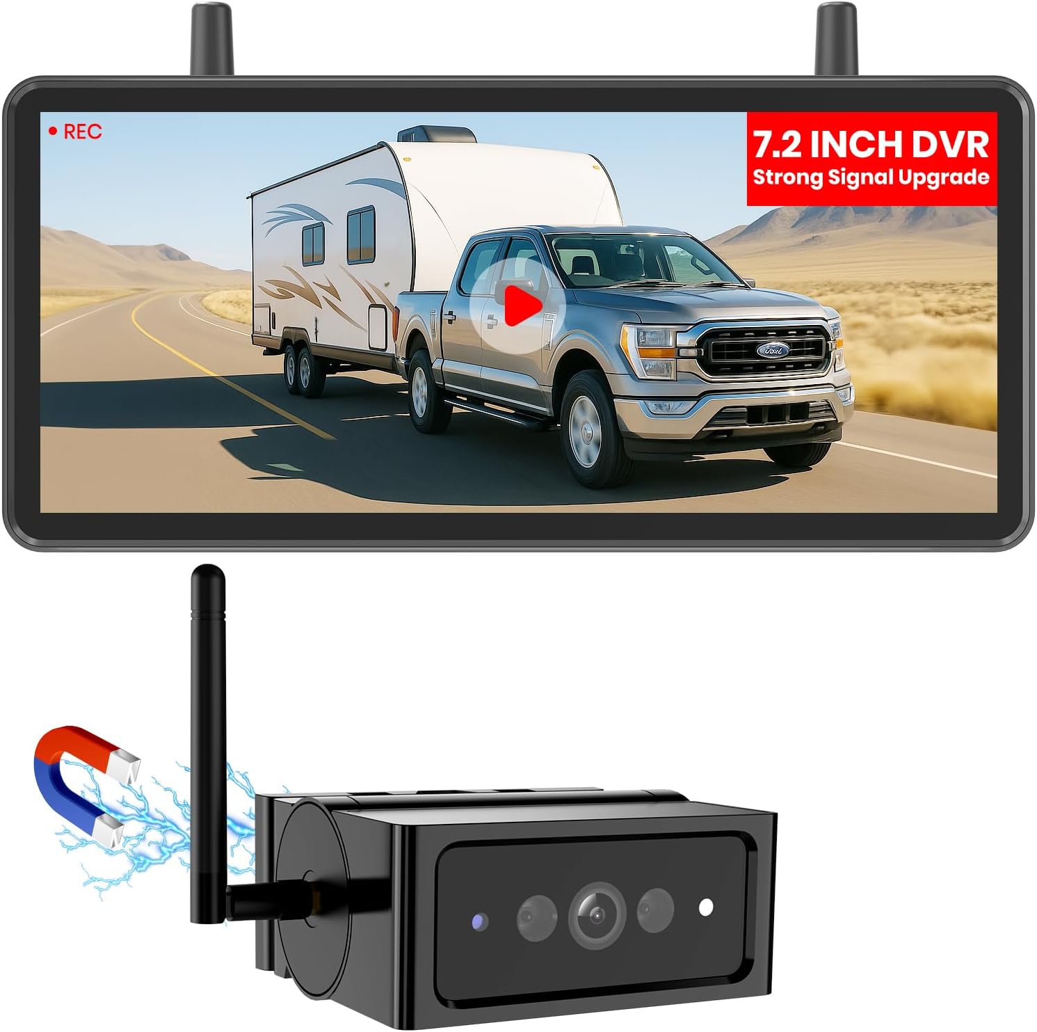 Detalle de AUTO-VOX magnetic reversing camera kit 7.2in