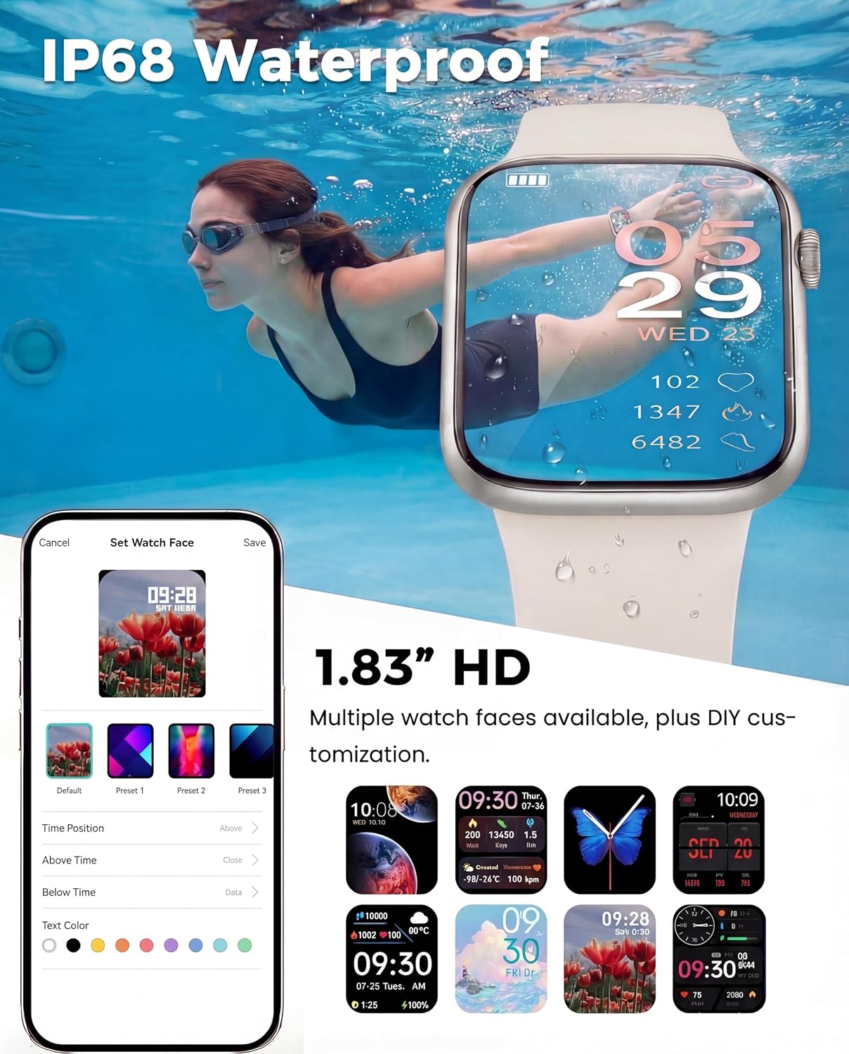 Thumbnail 6 de Smart Watches for Women & Men – Heart Rate, SpO2, Blood Pressure, Sleep Tracker & 120+ Sports Modes