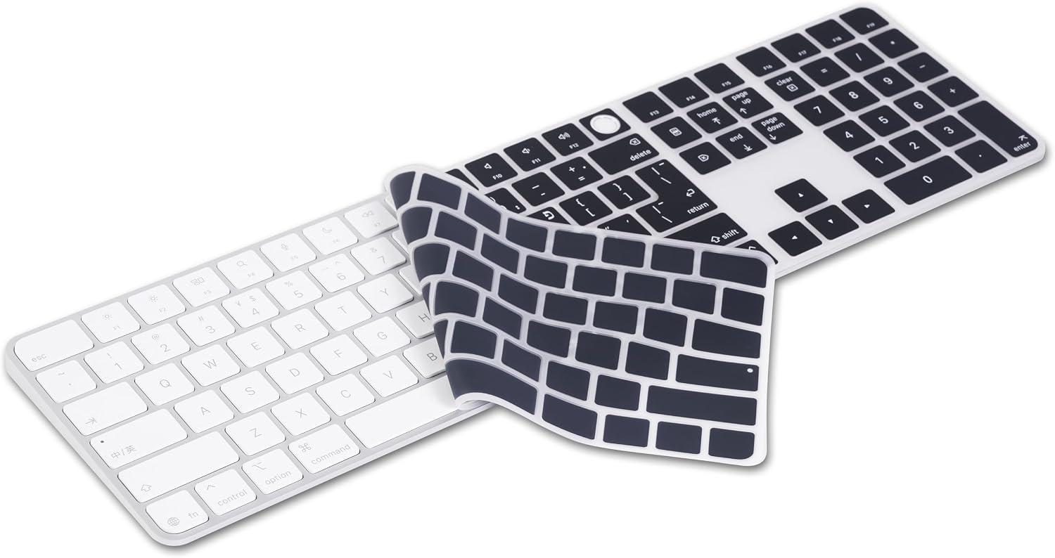 Thumbnail 1 de XSKN A3119 Hebrew Black Silicone Keyboard Cover for iMac M4 Magic Keyboard