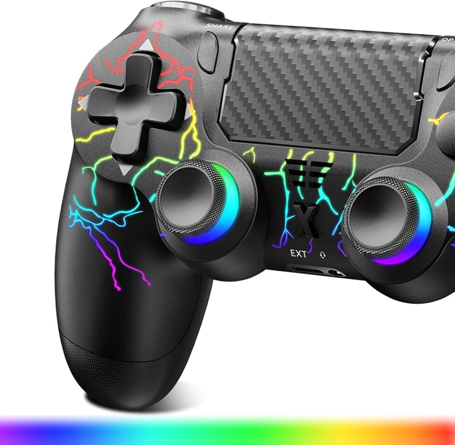 Detalle de Suoxiom Wireless Controller for P4 (P4 Pro, P4 Slim) & PC with Bluetooth, Touch Panel, 3.5mm Audio Jack and Vibration
