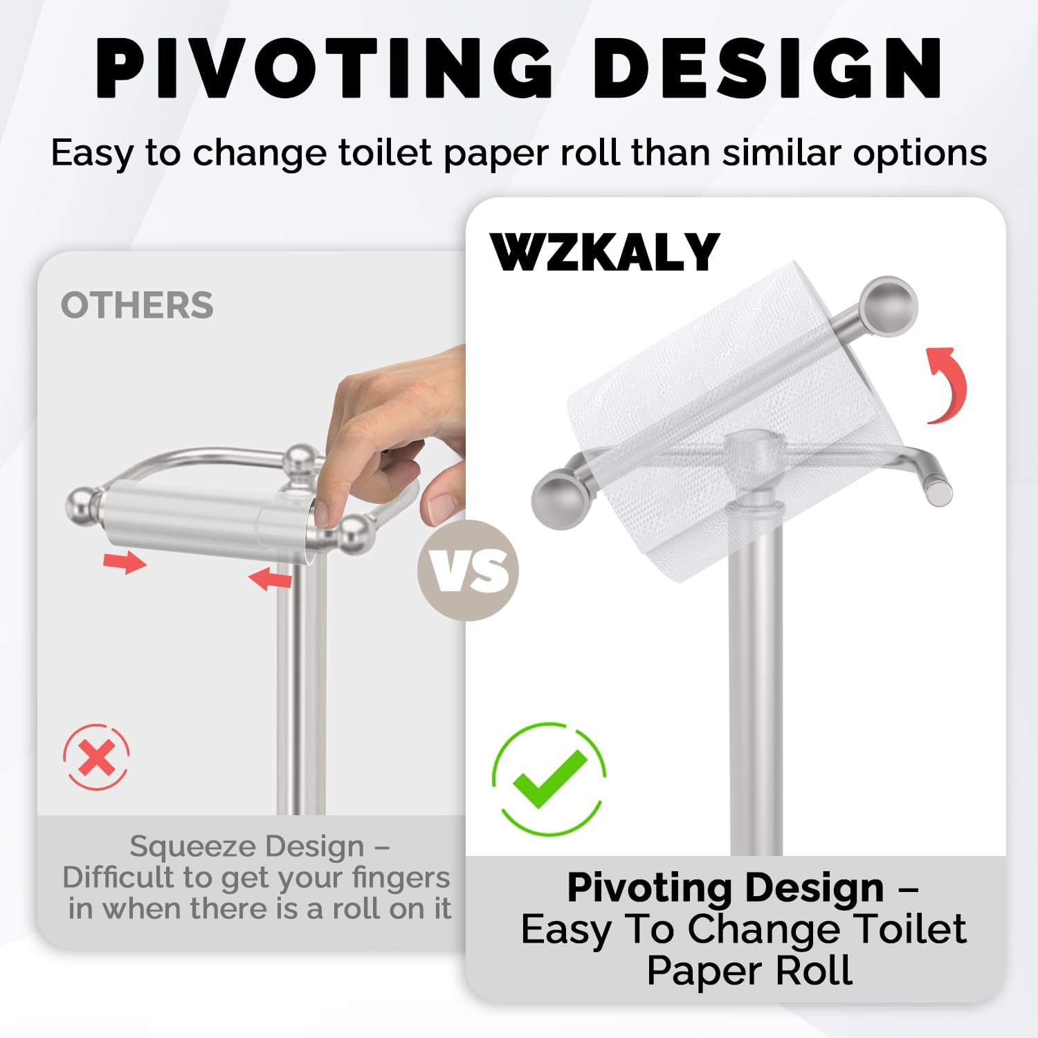 Thumbnail 2 de WZKALY Toilet Paper Holder Stand 1-roll 🧻