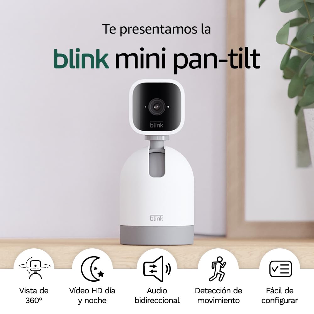Blink Mini Pan-Tilt | Cámara de seguridad HD orientable 📹