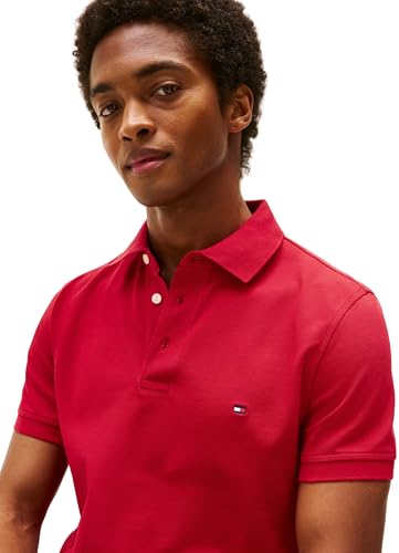 Thumbnail 2 de Tommy Hilfiger Polo de Manga Corta Hombre 1985 Slim Fit Multicolor (Medium Red) – Talla M