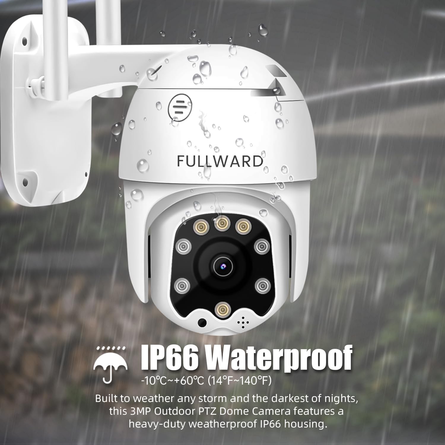 Thumbnail 1 de FULLWARD 4MP Wireless Outdoor Security Camera with Human AI Motion Detection and PTZ Dome