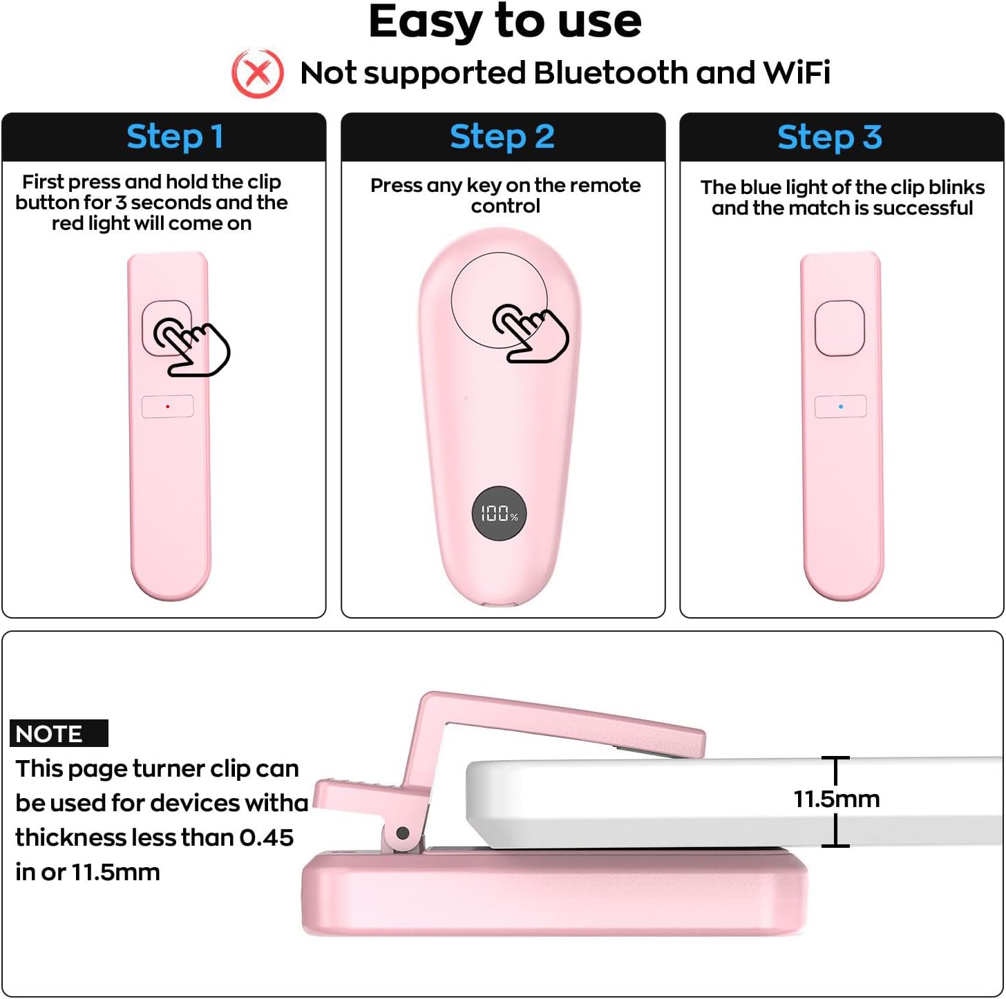 Thumbnail 3 de GEKVIVE Page Turner RF Remote