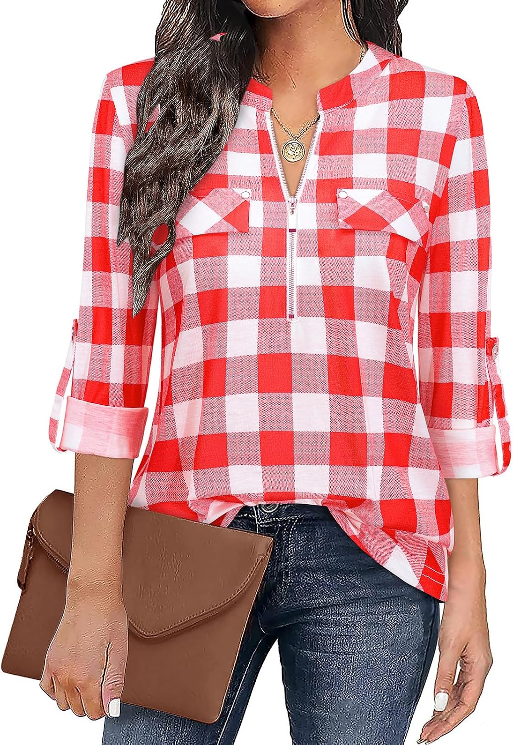 Thumbnail 5 de Siddhe V-Ausschnitt Bluse mit 3/4 Ärmeln