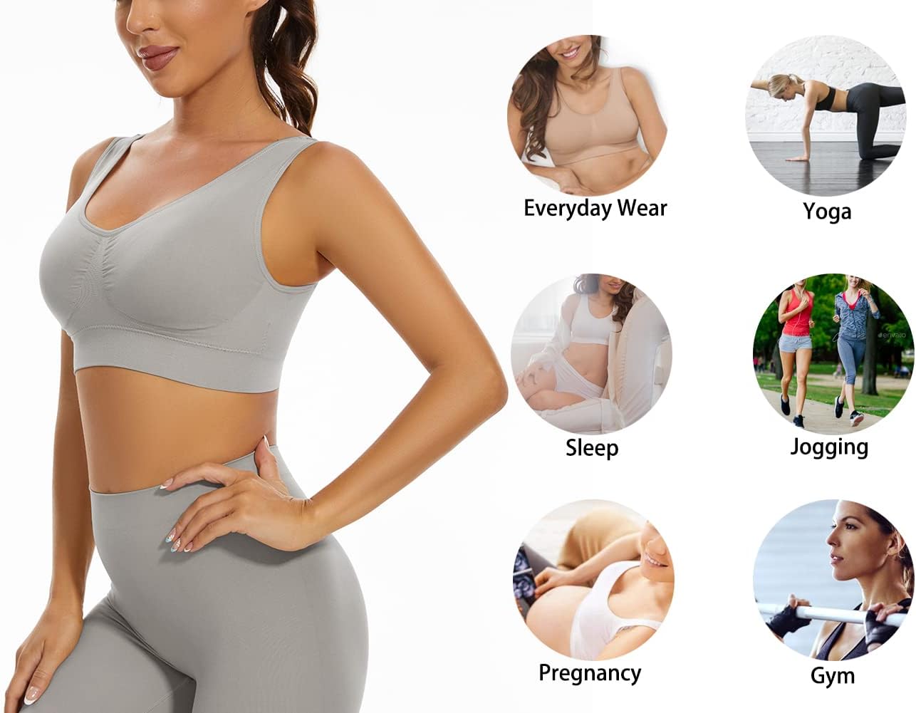 Thumbnail 4 de Lemef 3-Pack Seamless Sports Bra